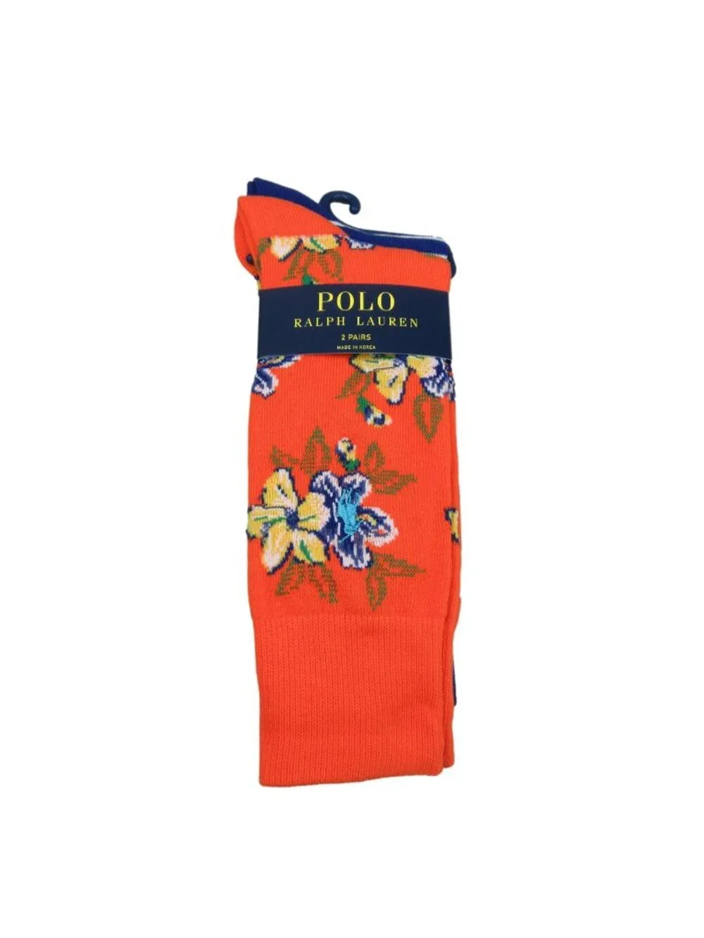 Polo Ralph Lauren Tropical Floral & Stripe Socks Men's Size 6-12.5 (2 PAIRS) NEW